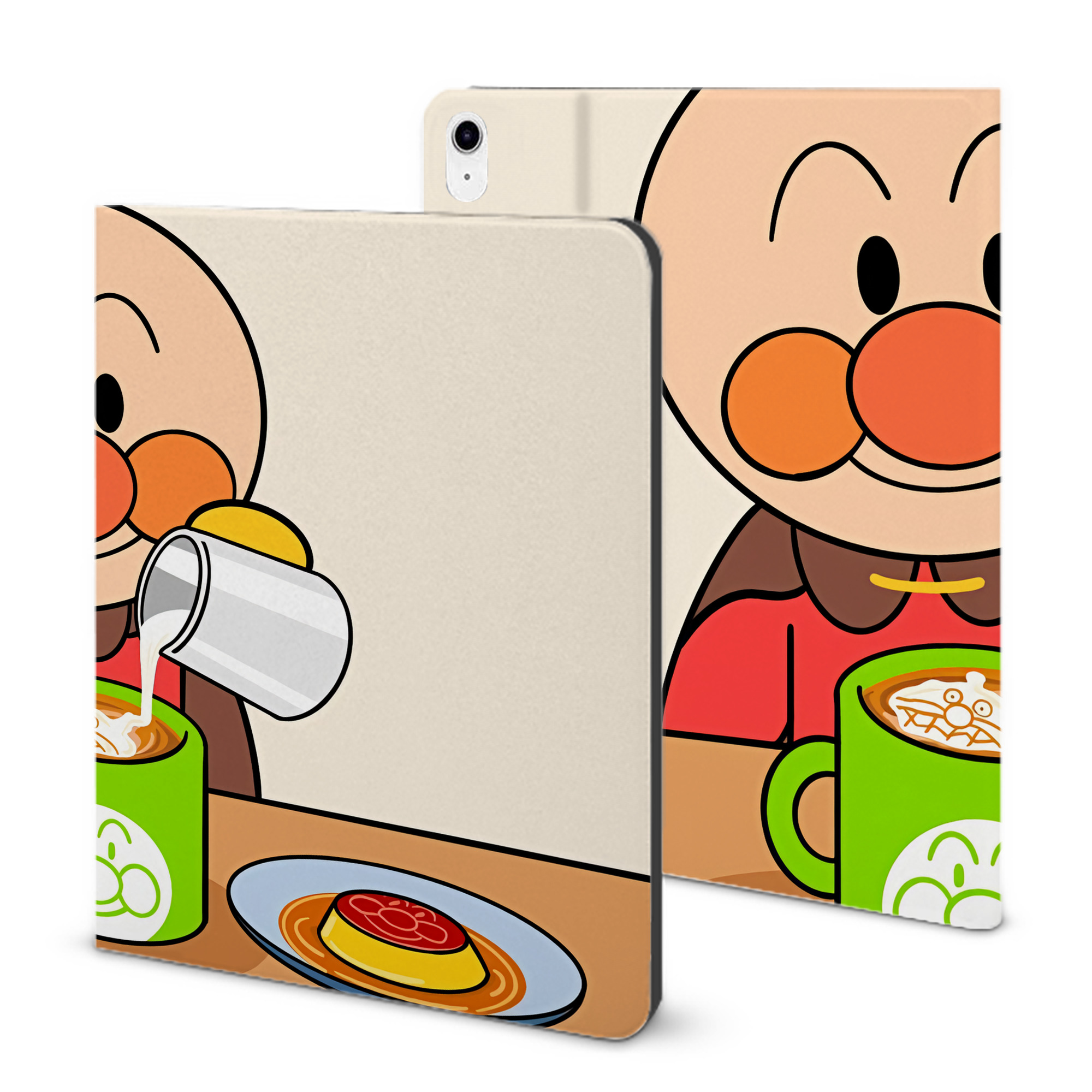 （画像用） アンパンマン Anpanman IPad ケース ブック型 PUレザー TPU 耐衝撃 軽量 薄型 ペン収納なし 全面保護 IPad 各モデル対応